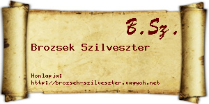 Brozsek Szilveszter névjegykártya